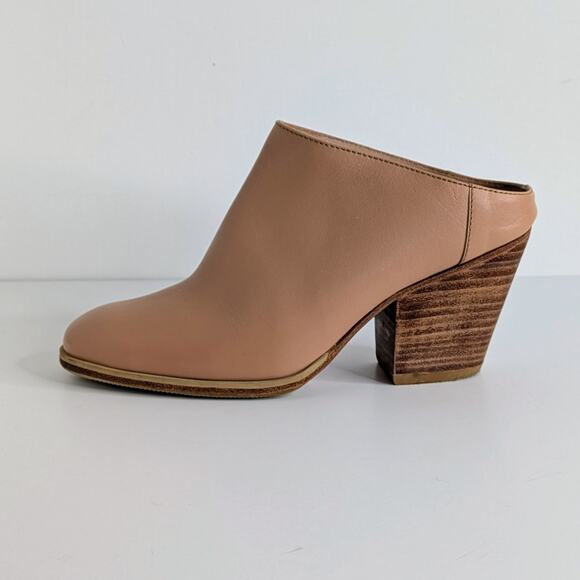 Rachel Comey Mars Mule 6 Nude Leather Block Heel Clog Minimalist - Picture 6 of 15